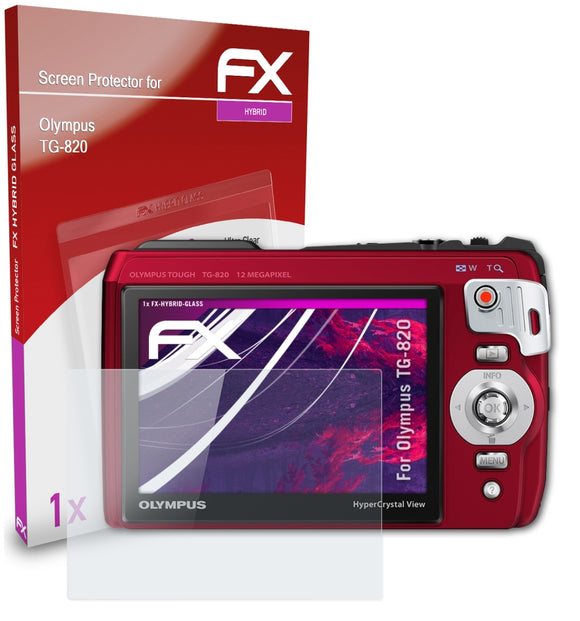 atFoliX FX-Hybrid-Glass Panzerglasfolie für Olympus TG-820