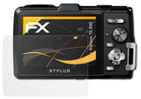 atFoliX Panzerfolie kompatibel mit Olympus TG-830, entspiegelnde und stoßdämpfende FX Schutzfolie (3X)