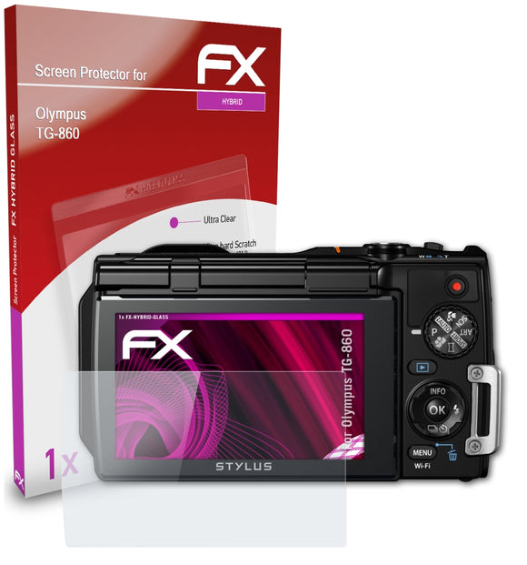 atFoliX FX-Hybrid-Glass Panzerglasfolie für Olympus TG-860