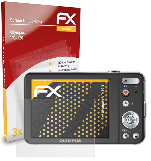 atFoliX FX-Antireflex Displayschutzfolie für Olympus VG-120