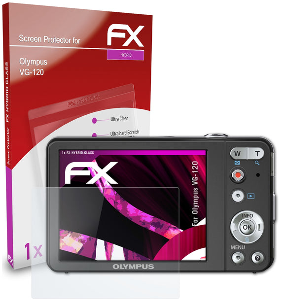 atFoliX FX-Hybrid-Glass Panzerglasfolie für Olympus VG-120