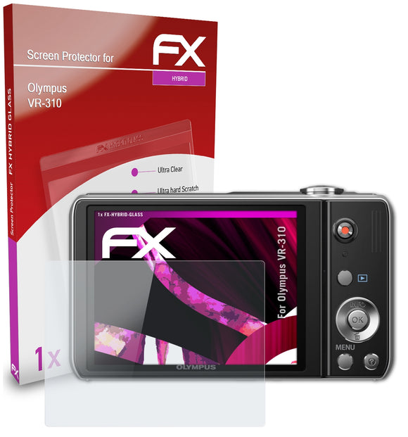 atFoliX FX-Hybrid-Glass Panzerglasfolie für Olympus VR-310