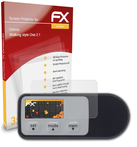 atFoliX FX-Antireflex Displayschutzfolie für Omron Walking style One 2.1