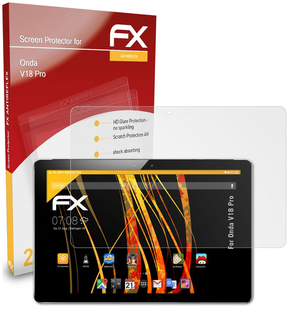 atFoliX FX-Antireflex Displayschutzfolie für Onda V18 Pro