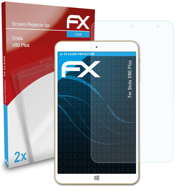atFoliX FX-Clear Schutzfolie für Onda V80 Plus