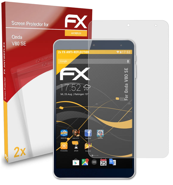 atFoliX FX-Antireflex Displayschutzfolie für Onda V80 SE
