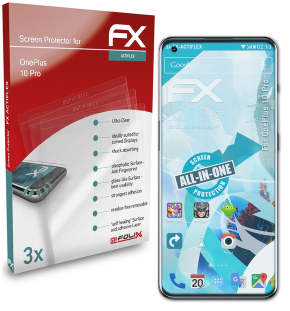atFoliX FX-ActiFleX Displayschutzfolie für OnePlus 10 Pro