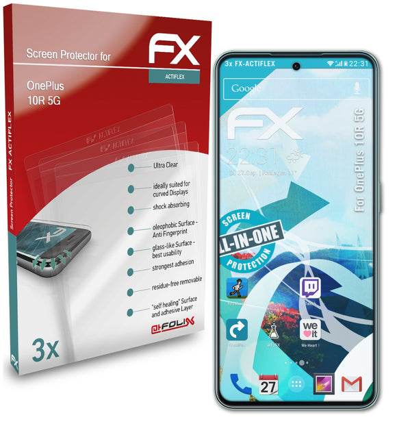 atFoliX FX-ActiFleX Displayschutzfolie für OnePlus 10R 5G