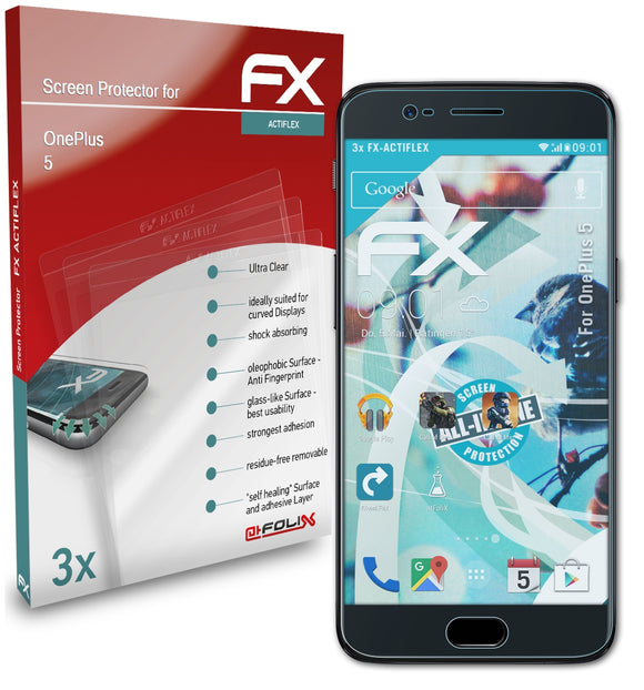 atFoliX FX-ActiFleX Displayschutzfolie für OnePlus 5