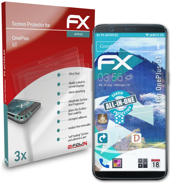 atFoliX FX-ActiFleX Displayschutzfolie für OnePlus 5T