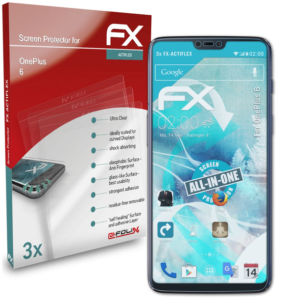 atFoliX FX-ActiFleX Displayschutzfolie für OnePlus 6