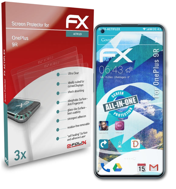 atFoliX FX-ActiFleX Displayschutzfolie für OnePlus 9R