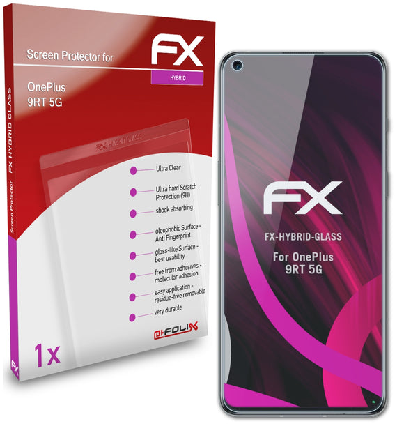 atFoliX FX-Hybrid-Glass Panzerglasfolie für OnePlus 9RT 5G