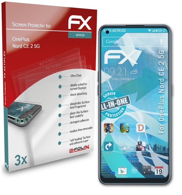atFoliX FX-ActiFleX Displayschutzfolie für OnePlus Nord CE 2 5G