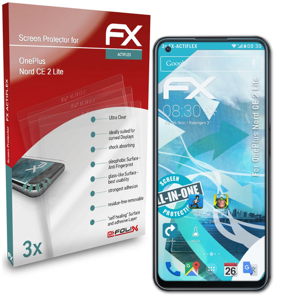 atFoliX FX-ActiFleX Displayschutzfolie für OnePlus Nord CE 2 Lite