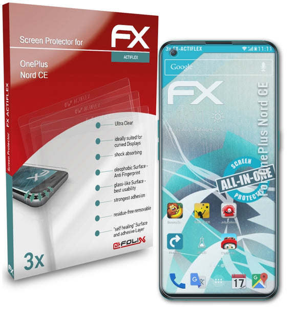 atFoliX FX-ActiFleX Displayschutzfolie für OnePlus Nord CE