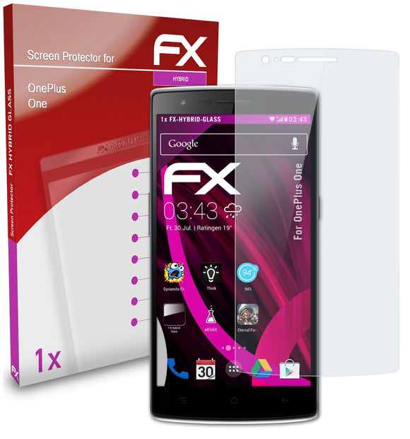 atFoliX FX-Hybrid-Glass Panzerglasfolie für OnePlus One