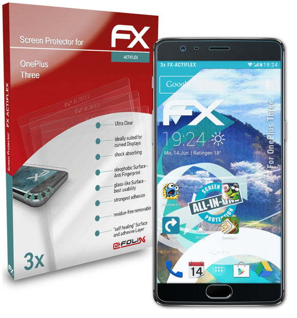 atFoliX FX-ActiFleX Displayschutzfolie für OnePlus Three