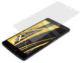 Panzerfolie atFoliX kompatibel mit OnePlus Two, entspiegelnde und stoßdämpfende FX (3X)