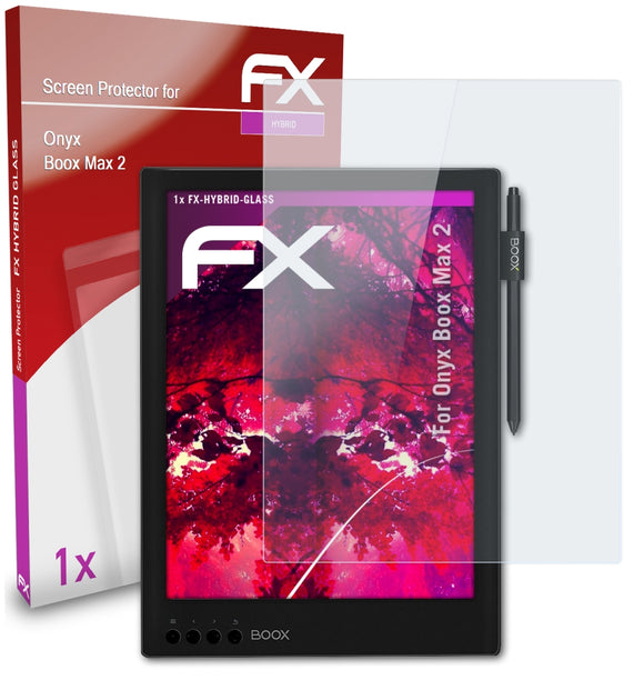 atFoliX FX-Hybrid-Glass Panzerglasfolie für Onyx Boox Max 2