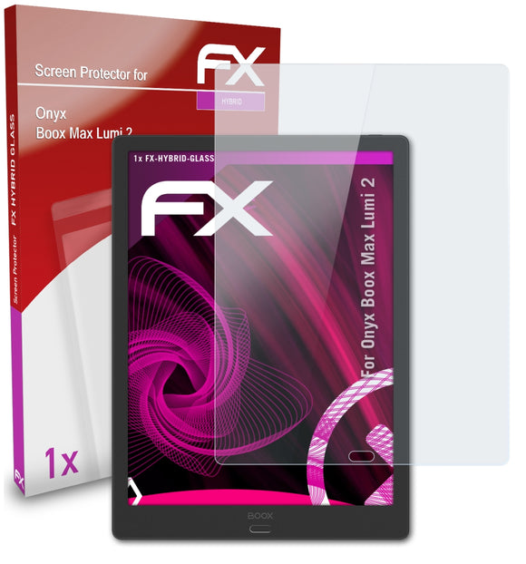 atFoliX FX-Hybrid-Glass Panzerglasfolie für Onyx Boox Max Lumi 2