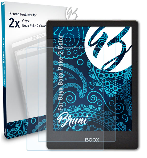Bruni Basics-Clear Displayschutzfolie für Onyx Boox Poke 2 Color