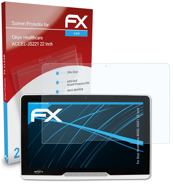 atFoliX FX-Clear Schutzfolie für Onyx Healthcare ACCEL-JS221 (22 Inch)