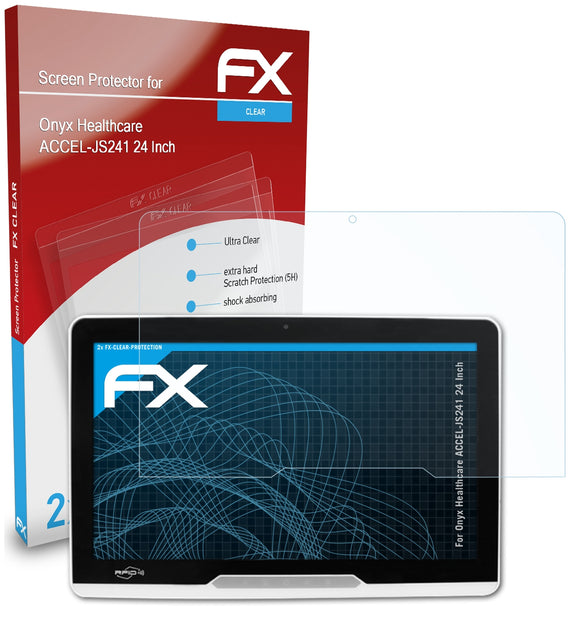 atFoliX FX-Clear Schutzfolie für Onyx Healthcare ACCEL-JS241 (24 Inch)