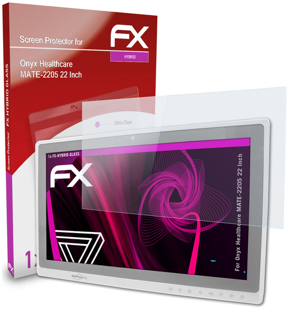 atFoliX FX-Hybrid-Glass Panzerglasfolie für Onyx Healthcare MATE-2205 (22 Inch)