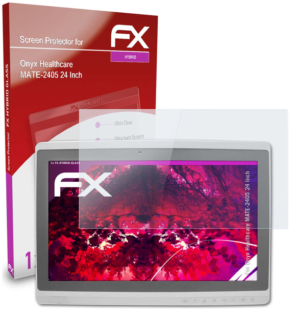 atFoliX FX-Hybrid-Glass Panzerglasfolie für Onyx Healthcare MATE-2405 (24 Inch)