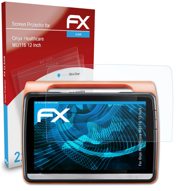 atFoliX FX-Clear Schutzfolie für Onyx Healthcare MD116 (12 Inch)