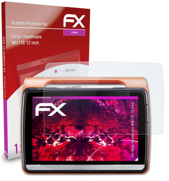 atFoliX FX-Hybrid-Glass Panzerglasfolie für Onyx Healthcare MD116 (12 Inch)