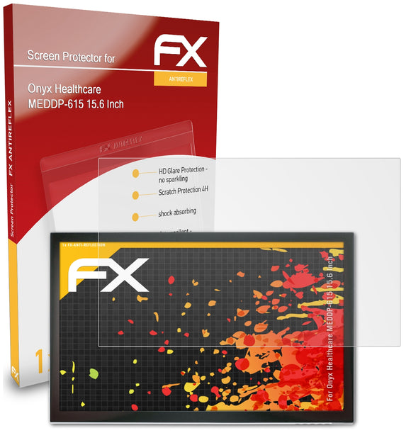 atFoliX FX-Antireflex Displayschutzfolie für Onyx Healthcare MEDDP-615 (15.6 Inch)