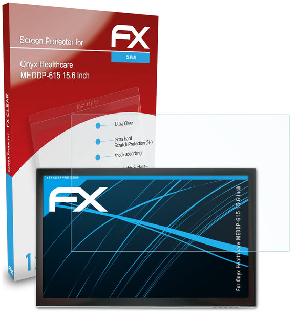 atFoliX FX-Clear Schutzfolie für Onyx Healthcare MEDDP-615 (15.6 Inch)