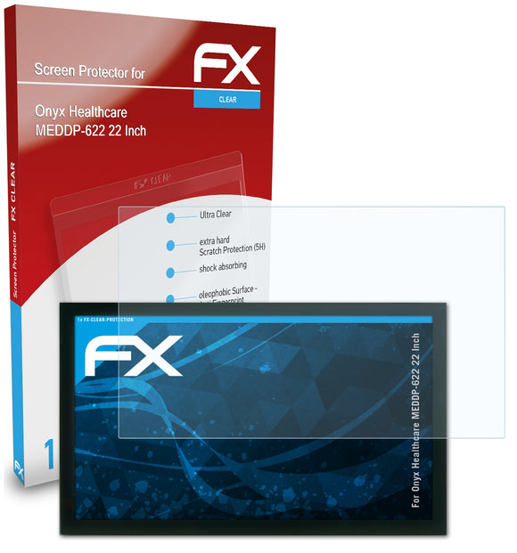atFoliX FX-Clear Schutzfolie für Onyx Healthcare MEDDP-622 (22 Inch)