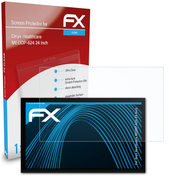 atFoliX FX-Clear Schutzfolie für Onyx Healthcare MEDDP-624 (24 Inch)
