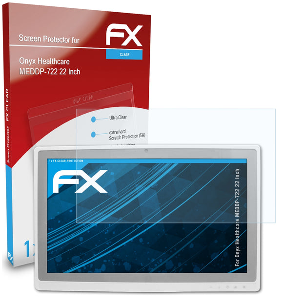 atFoliX FX-Clear Schutzfolie für Onyx Healthcare MEDDP-722 (22 Inch)