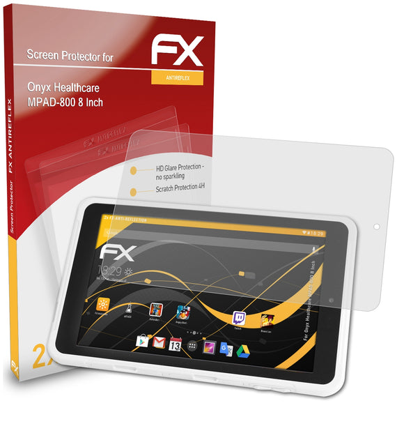 atFoliX FX-Antireflex Displayschutzfolie für Onyx Healthcare MPAD-800 (8 Inch)
