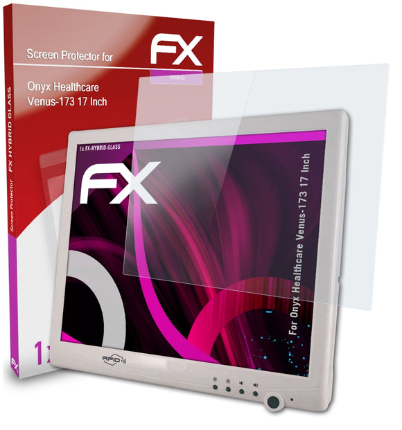 atFoliX FX-Hybrid-Glass Panzerglasfolie für Onyx Healthcare Venus-173 (17 Inch)