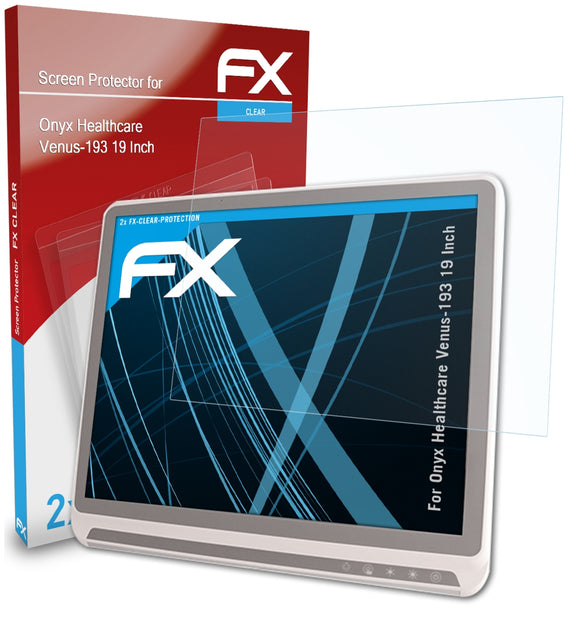 atFoliX FX-Clear Schutzfolie für Onyx Healthcare Venus-193 (19 Inch)