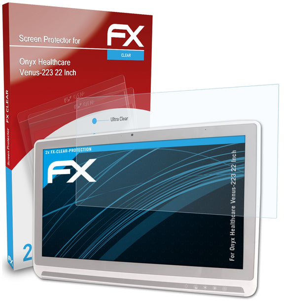 atFoliX FX-Clear Schutzfolie für Onyx Healthcare Venus-223 (22 Inch)