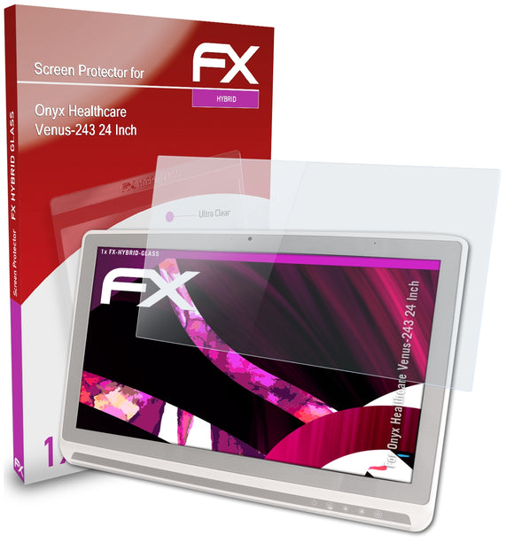 atFoliX FX-Hybrid-Glass Panzerglasfolie für Onyx Healthcare Venus-243 (24 Inch)