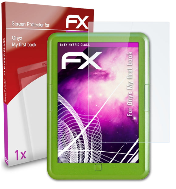 atFoliX FX-Hybrid-Glass Panzerglasfolie für Onyx My first book