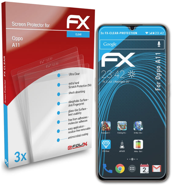 atFoliX FX-Clear Schutzfolie für Oppo A11