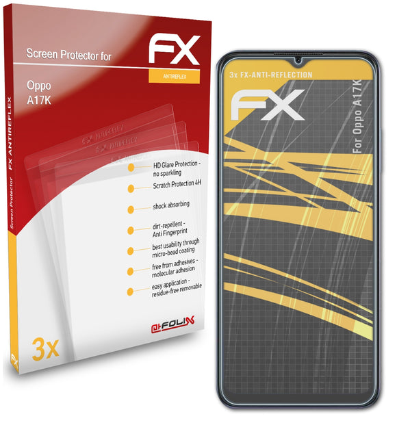 atFoliX FX-Antireflex Displayschutzfolie für Oppo A17K