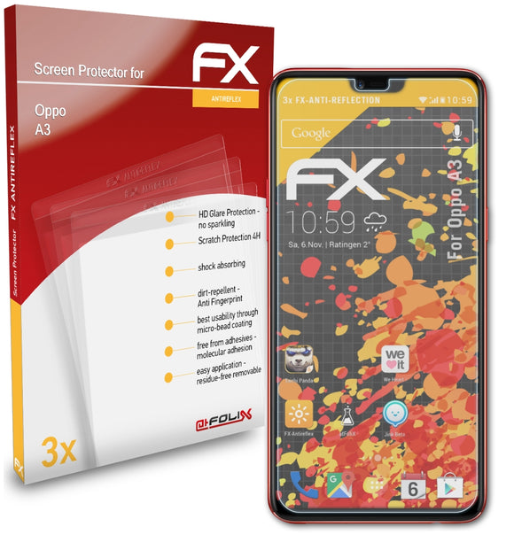 atFoliX FX-Antireflex Displayschutzfolie für Oppo A3