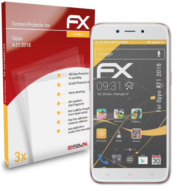 atFoliX FX-Antireflex Displayschutzfolie für Oppo A71 (2018)