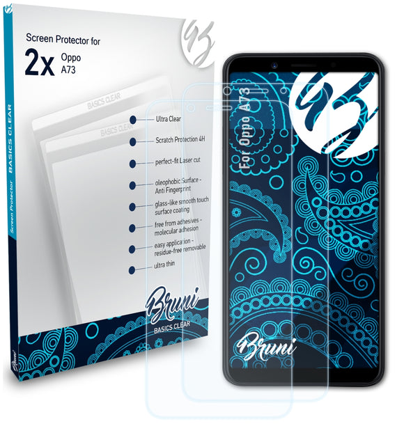 Bruni Basics-Clear Displayschutzfolie für Oppo A73