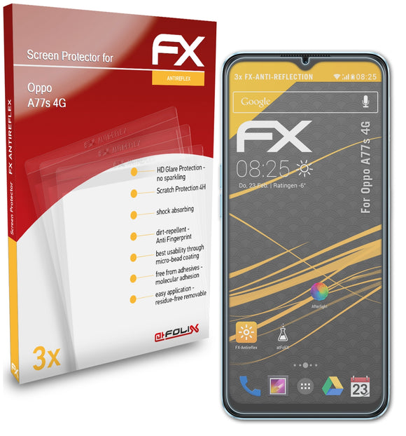 atFoliX FX-Antireflex Displayschutzfolie für Oppo A77s 4G