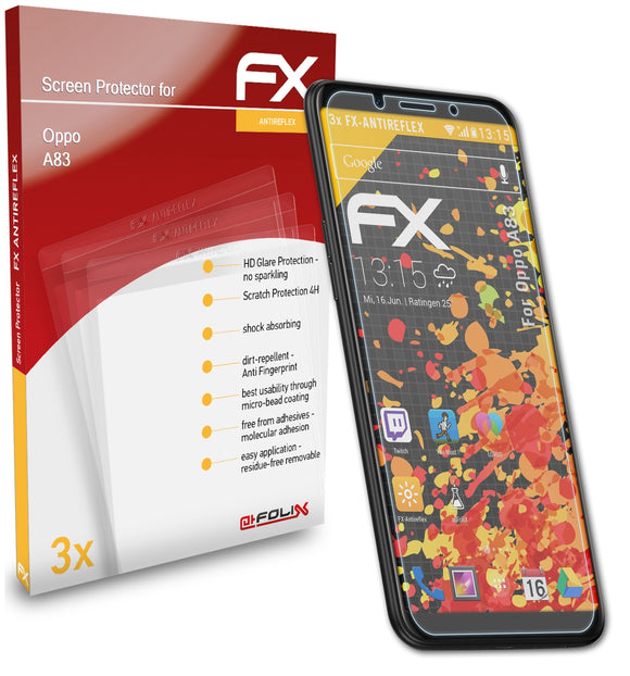 atFoliX FX-Antireflex Displayschutzfolie für Oppo A83